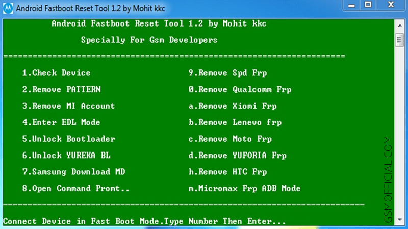 Fastboot FRP Reset Tool