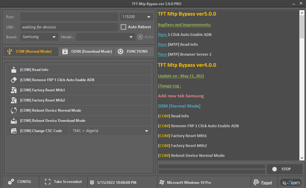 TFT MTP Bypass Tool